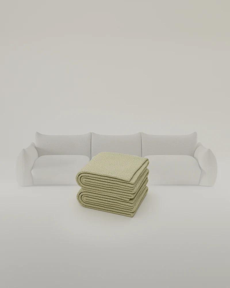Stoffbezug - Modulares Sofa Luma 3-Sitzer mit Schlaffunktion