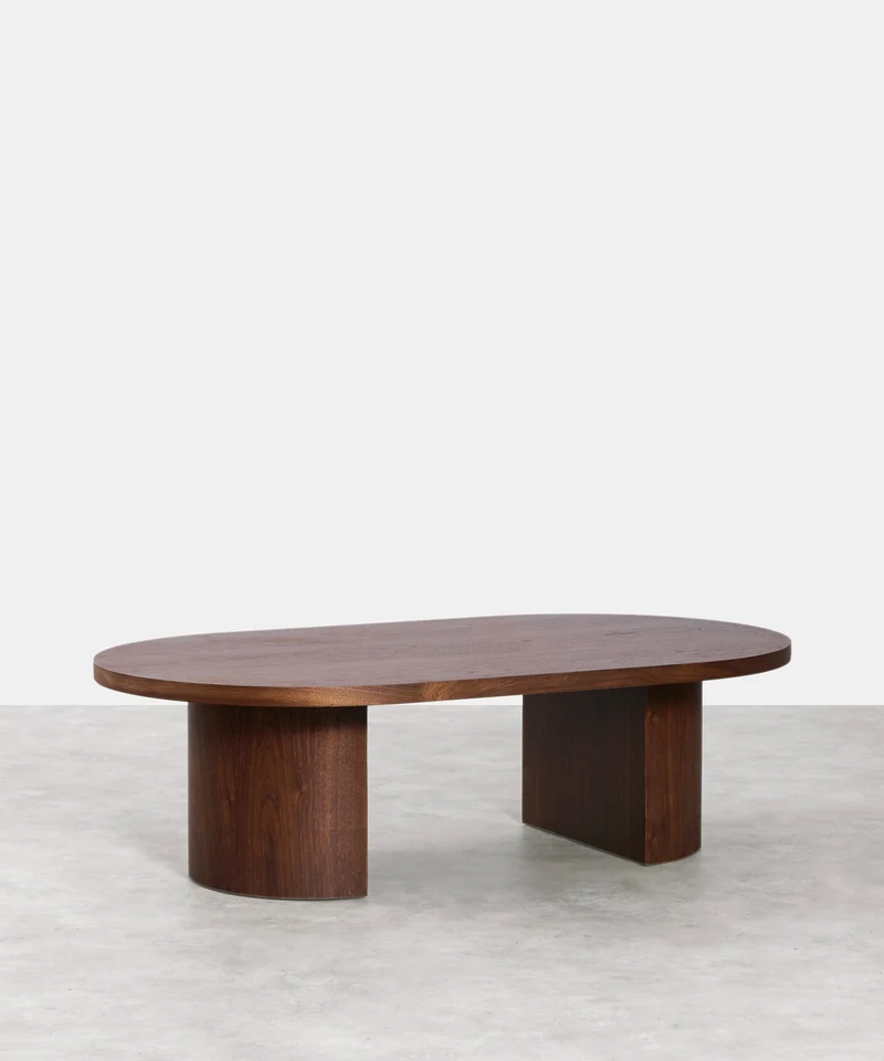 Mesa de Centro Ovalada en Madera Lily (120 cm)