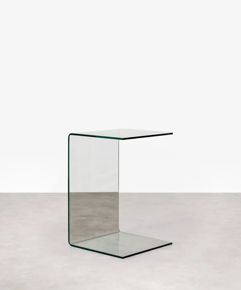 Mesa Auxiliar de Cristal Templado Tossa