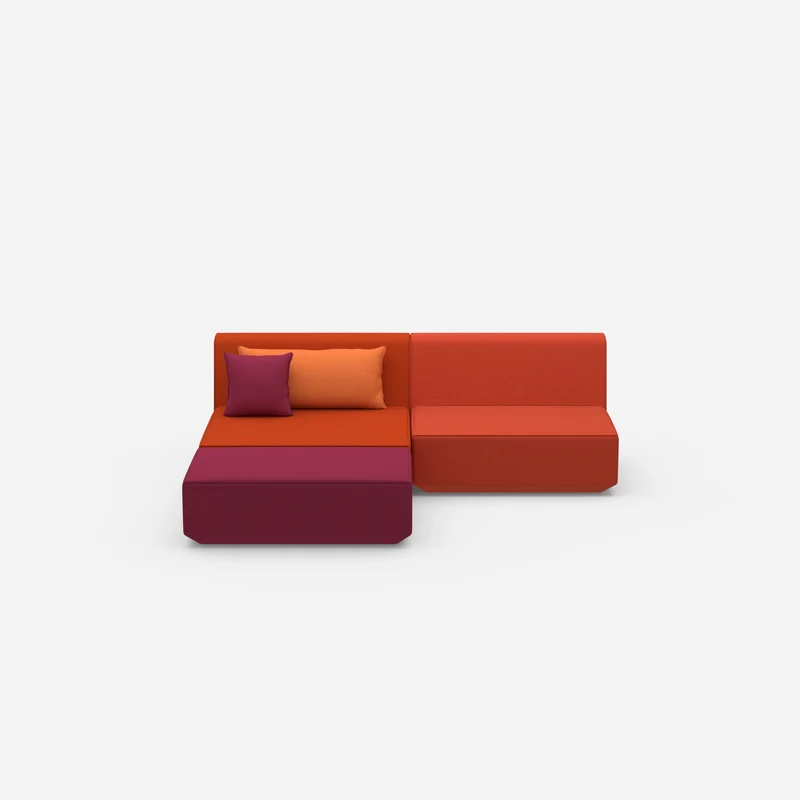 Modulares Ecksofa ohne Armlehne