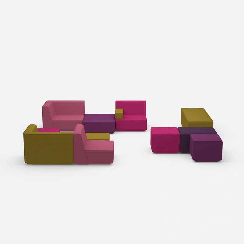 Bunte Sitzbank