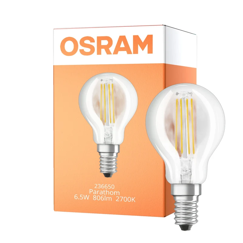 Ledvance Parathom Classic LED E14 P45 Clear - 806lm 2700K - Not Dimmable