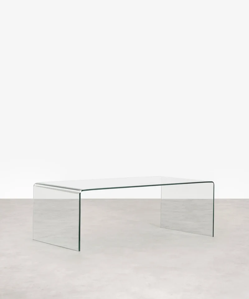 Mesa de Centro Rectangular de Cristal Templado Cheval (100 cm)