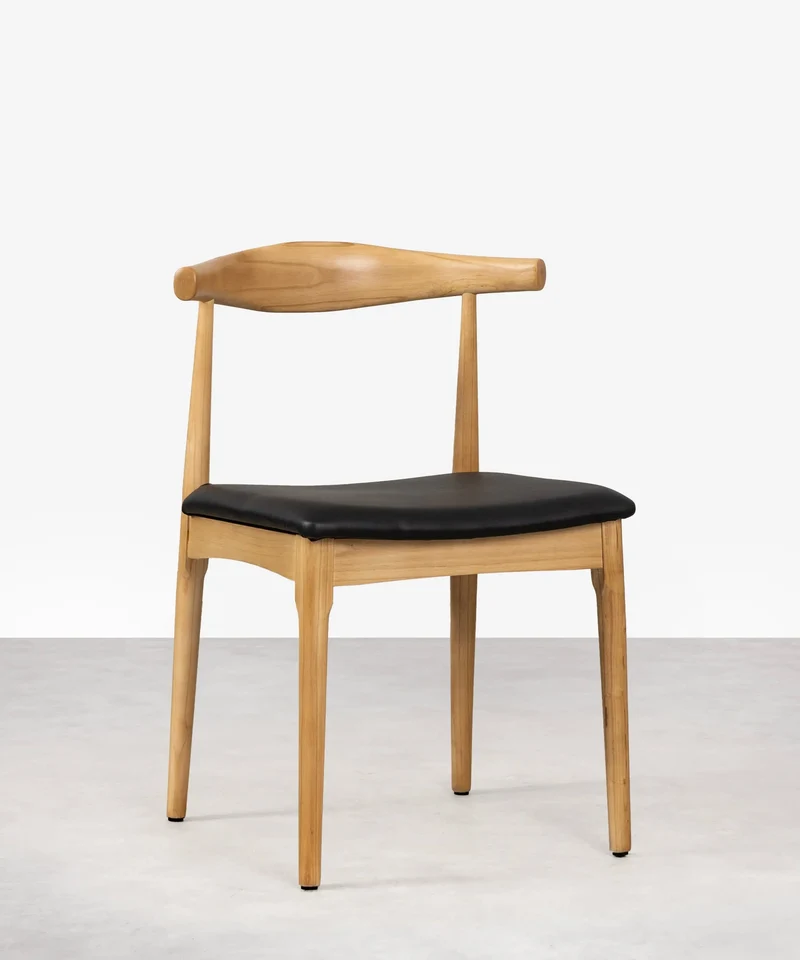 Silla de Comedor en Madera y Polipiel Denver