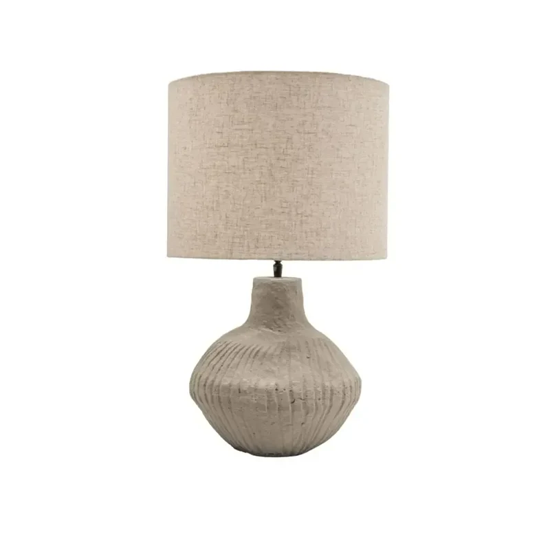 Tahlia Table Lamp Ribbed Gourd | Sand