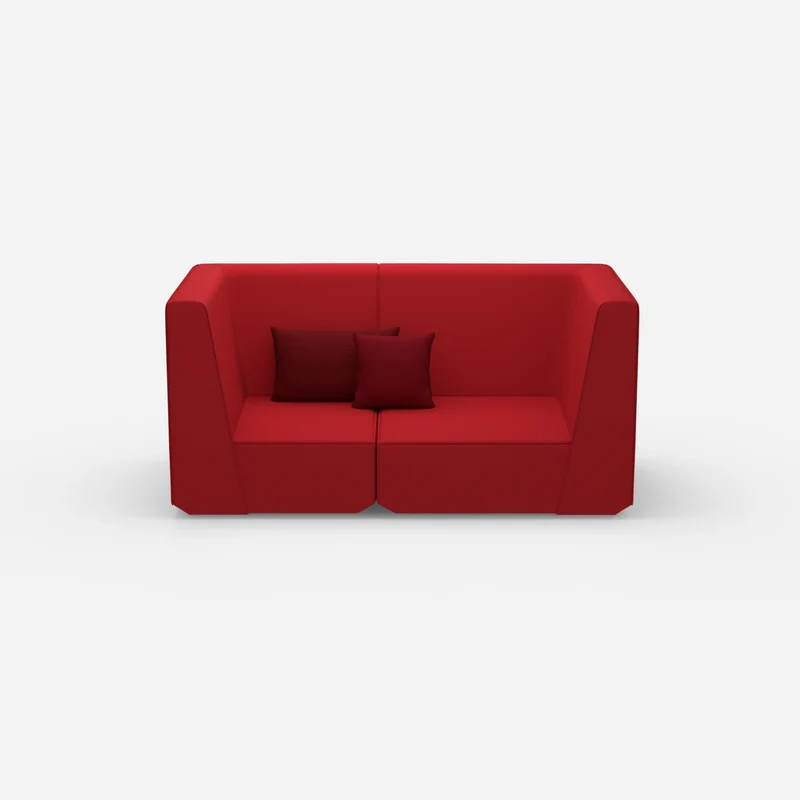 Sofa für 2 Personen in Rot