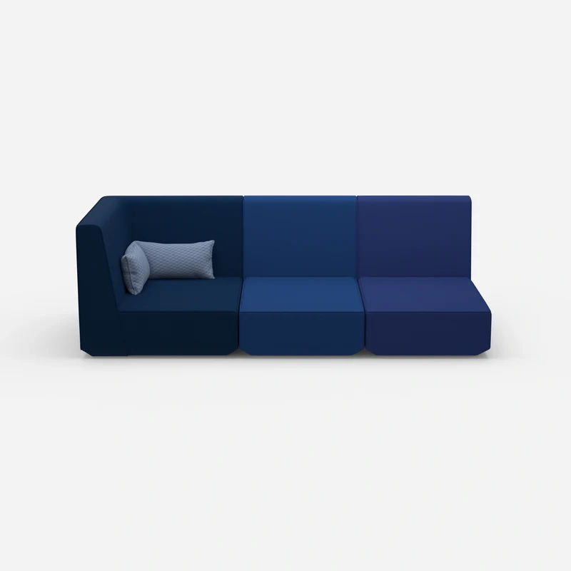 3 Sitzer Sofa mit Liegefunktion mit hoher Rückenlehne