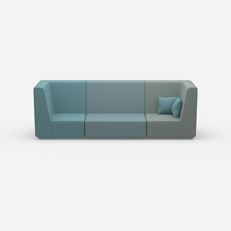 3 Personen Sofa blau