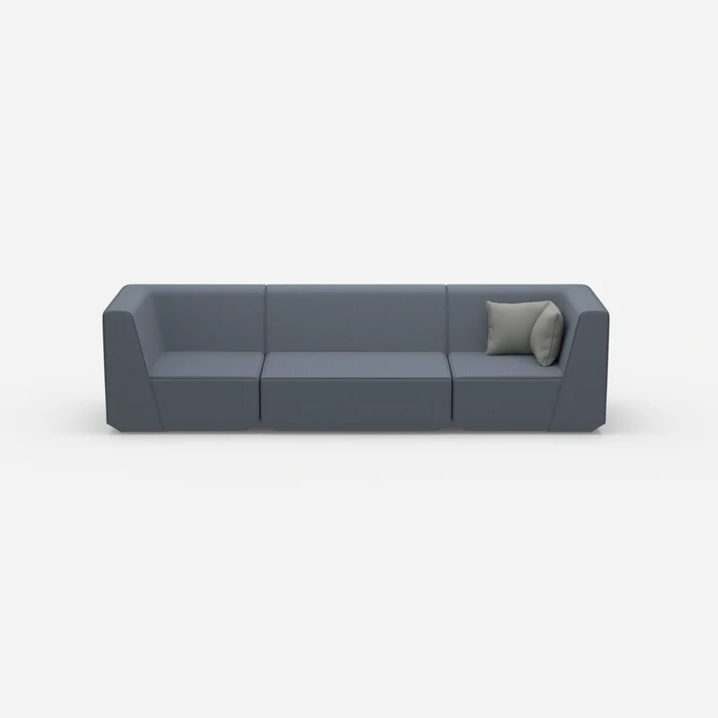 3er Sofa blau