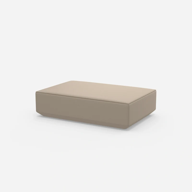 Cremefarbener Pouf