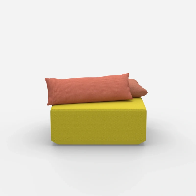 Moderner gelber Pouf