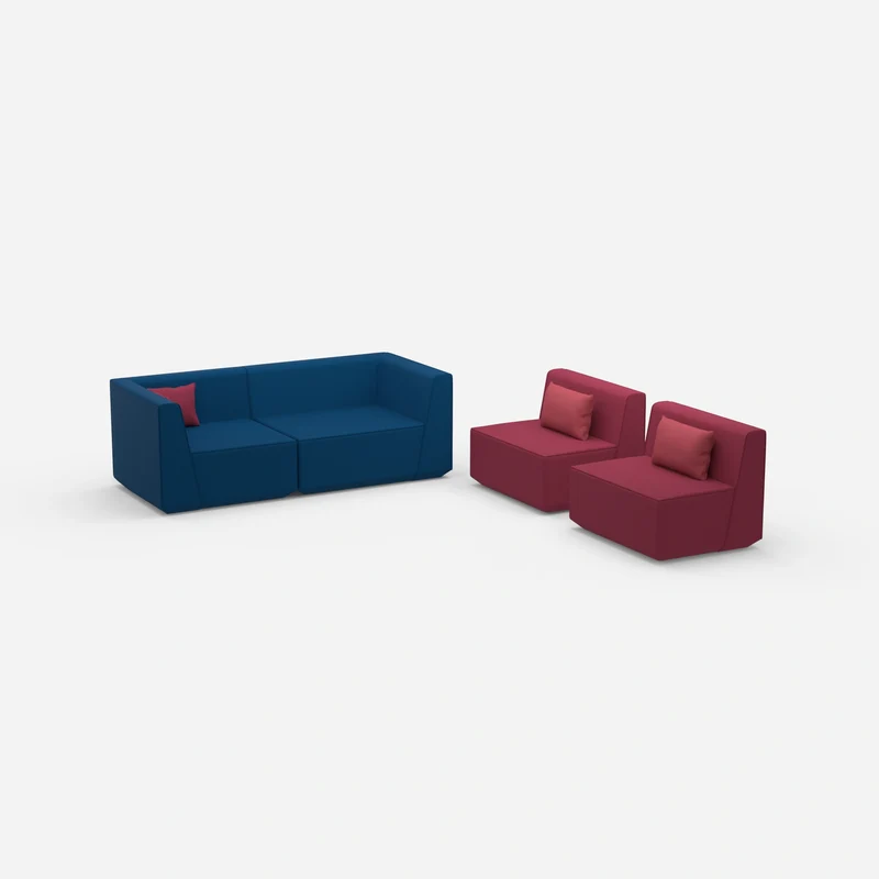 3 Sitzer Sofa mit 2 Sesseln