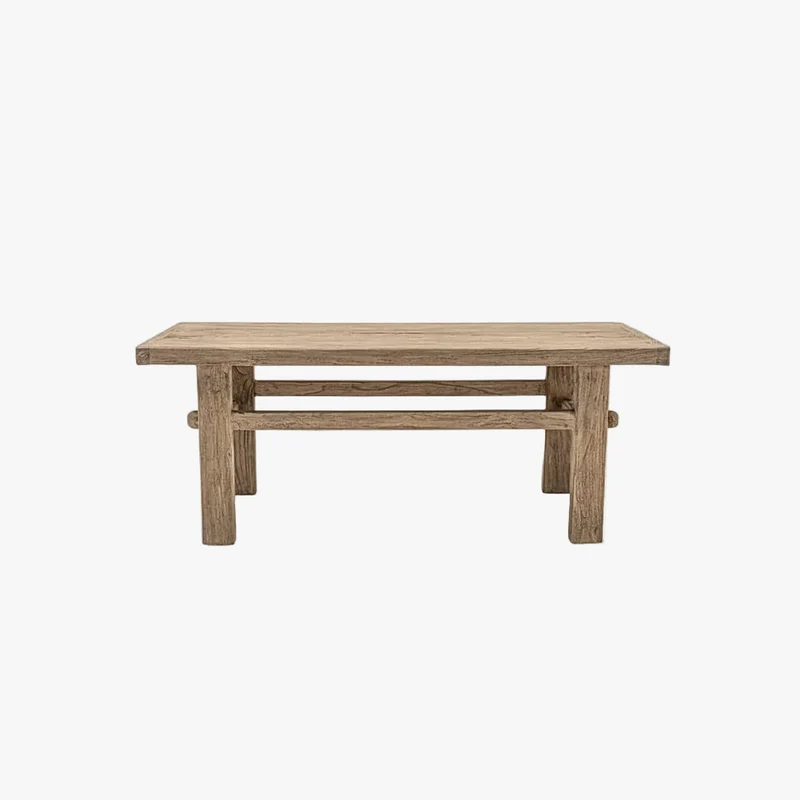 Vintage Elm Wood Coffee Table