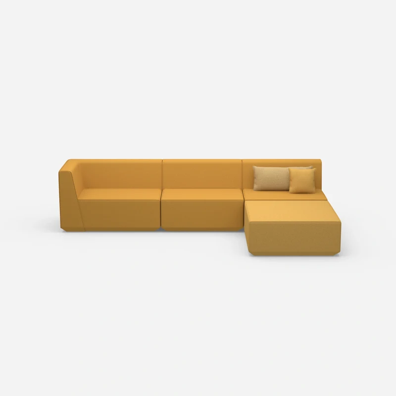 Ecksofa in Gelb