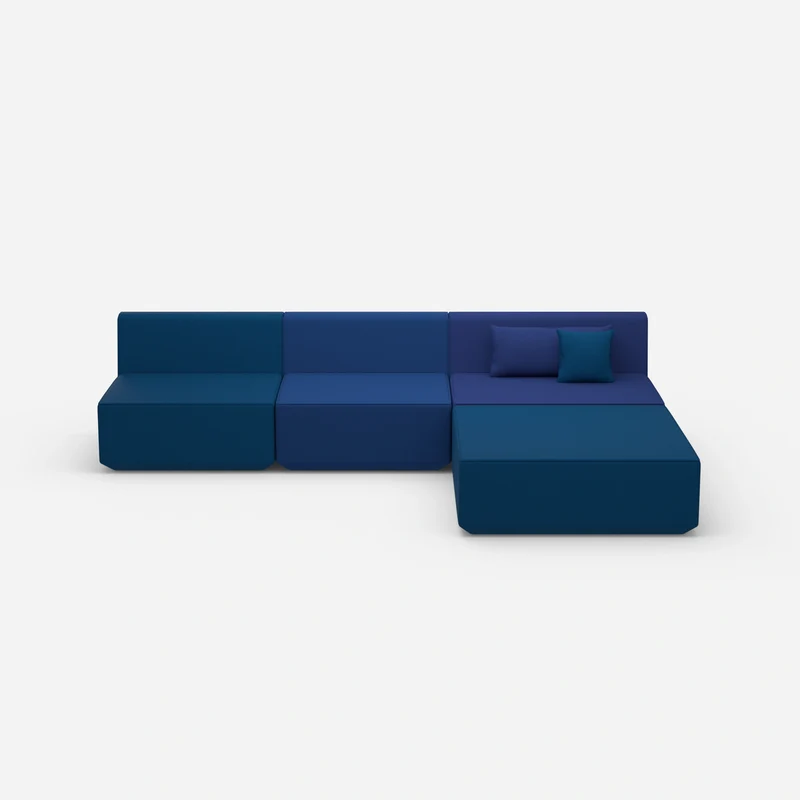 Modulares Ecksofa blau