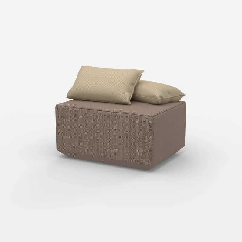 Sitzpouf taupe modern