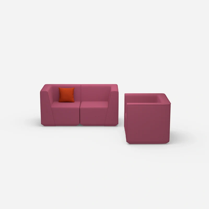 Modulares Sofa mit Sessel