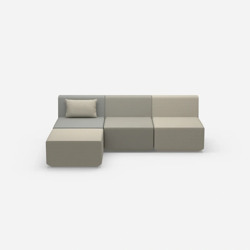 Graues Sofa 3 Sitzer