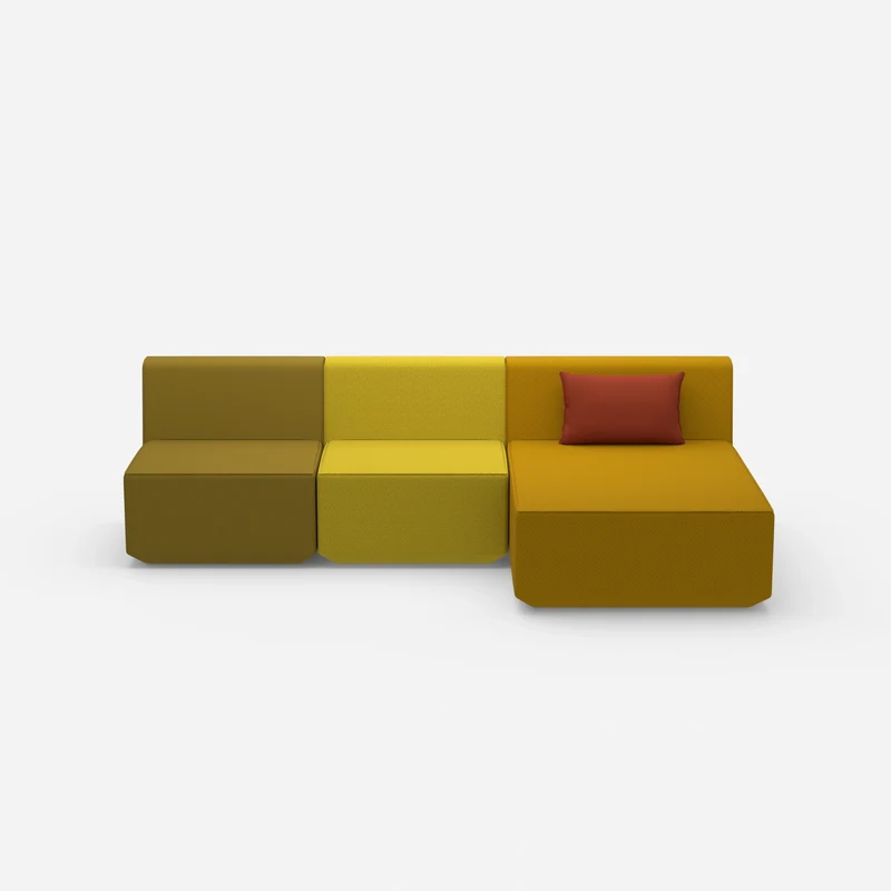 Sofa mit Recamiere für 3 Personen