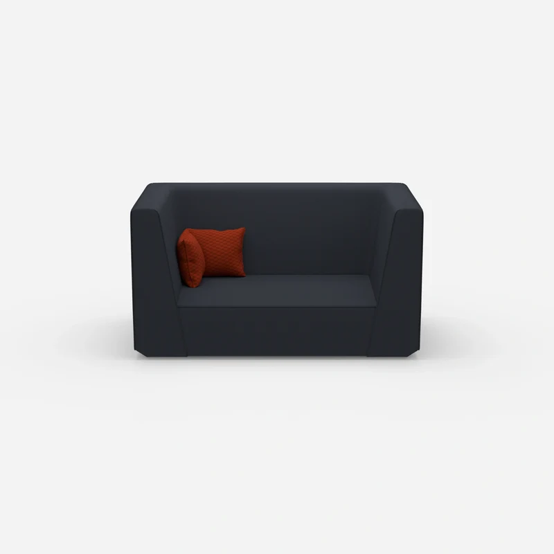 Modernes Zweisitzer Sofa mit hohem Rücken
