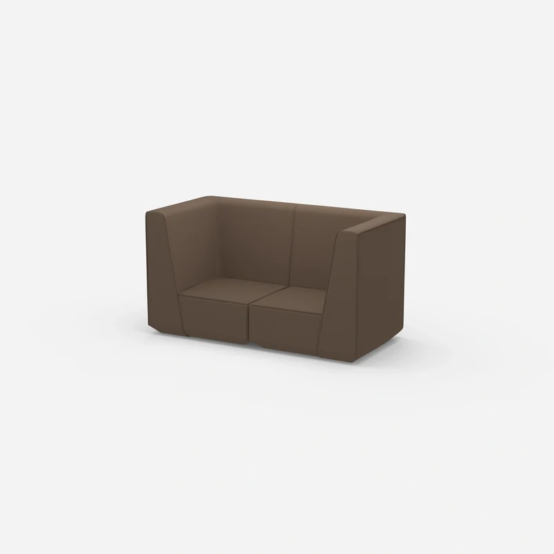 Sofa Zweisitzer braun 160 cm breit