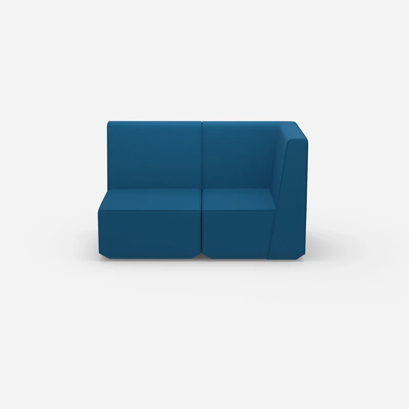 Blaues Zweisitzer Sofa 160 cm breit