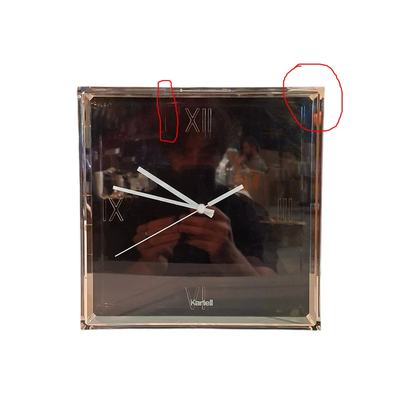 Kartell Tic & Tac Clock (Black) - Second chance 3