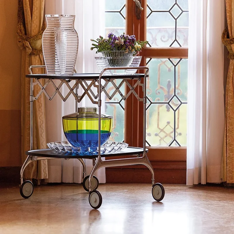 Kartell Gastone Folding Trolley - Painted Steel Frame