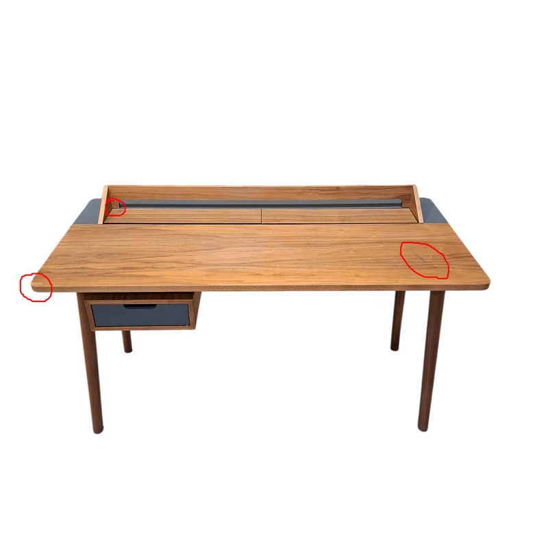Hartô Honoré Desk (Stained Oak / Black) - Second Chance