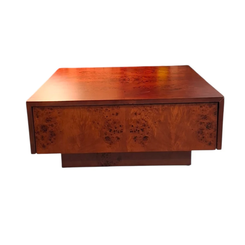 Ferm Living Burl Storage Coffee Table (Dark Stained Burl) - Second Chance