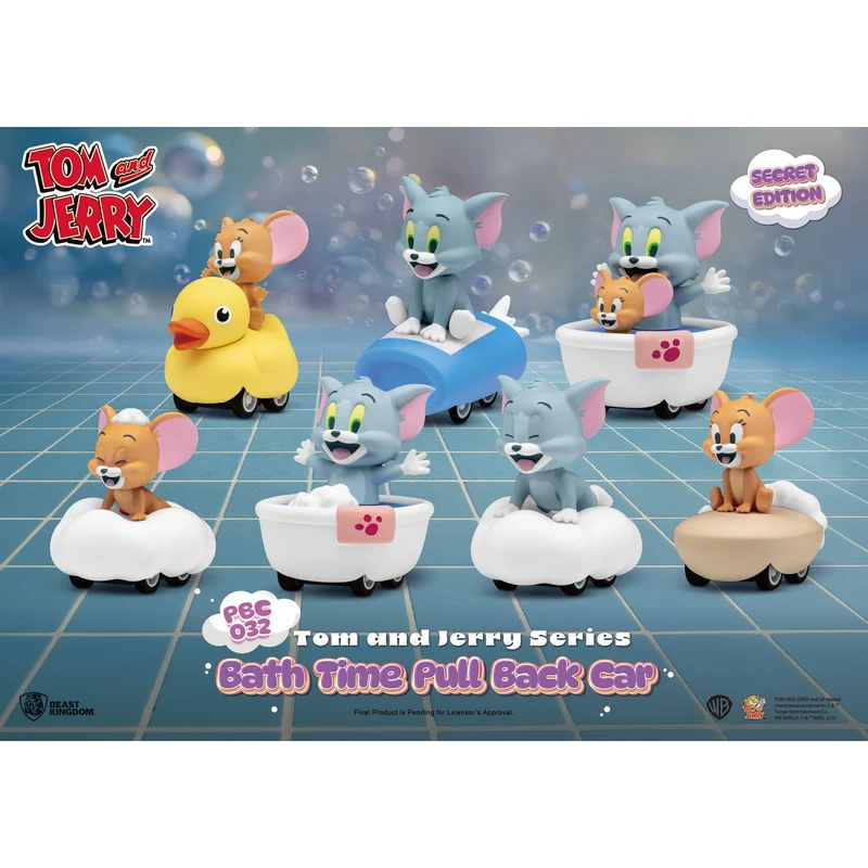 Tom & Jerry Pull Back Car Series Rückzug-Autos Bath Time Blind Box 6er-Pack