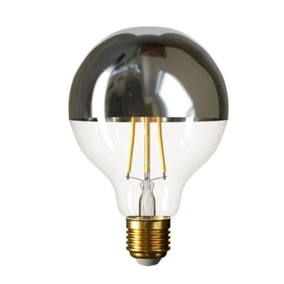 Creative Cables LED Bulb E27 G95 Silver Half Sphere - 806lm 2700K - Dimmable