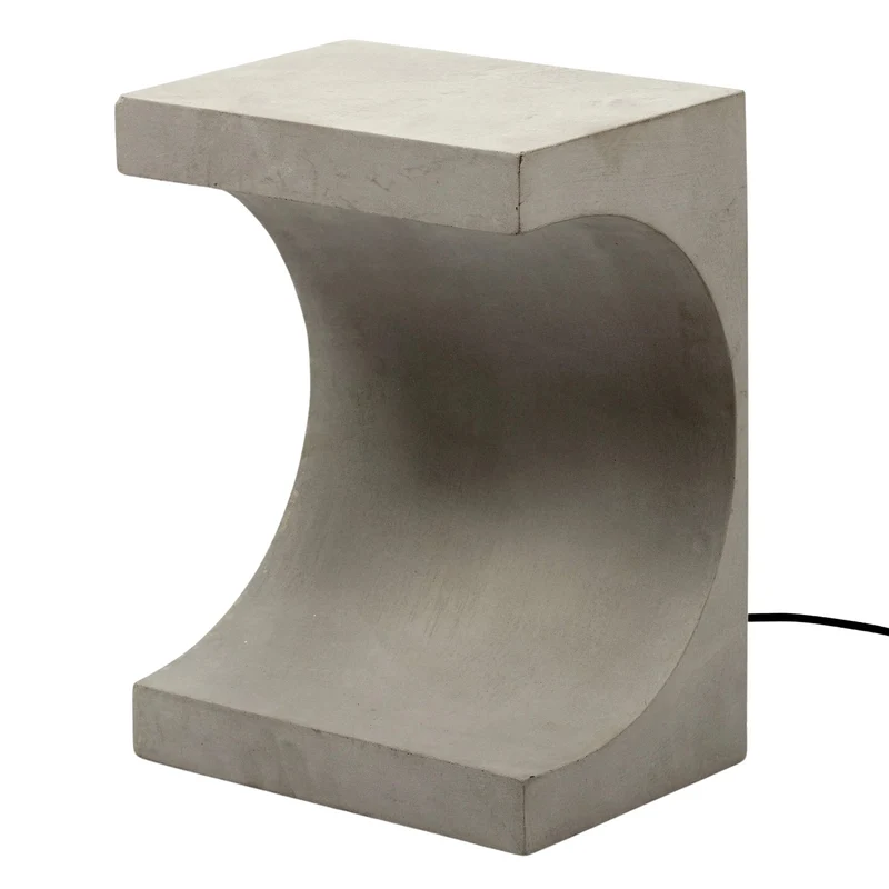 Serax Concrete Tangent Side Table with Lamp