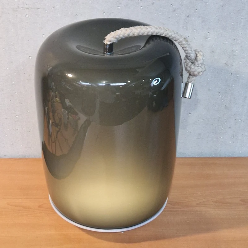 Brokis Knot Battery PC1249 Portable Lamp (Smoke Grey (CGC516), Metal - Matte black (CCS2673), Glossy surface (CGSU66)) - Second Chance
