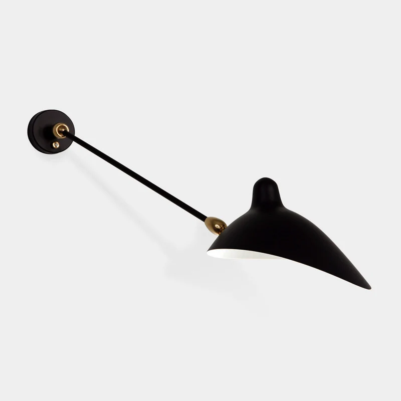 Serge Mouille 1 Arm Two Swivels Sconce Lamp