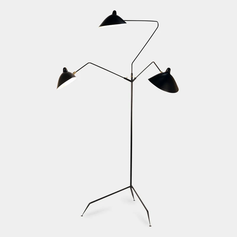 Serge Mouille 3 Rotating Arms Standing lamp