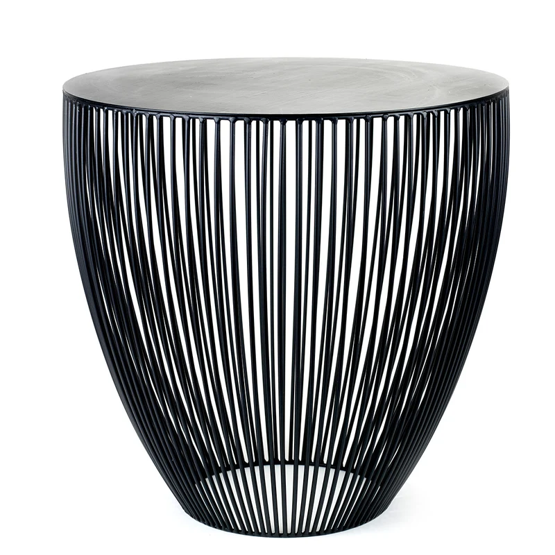 Serax Side Table Bingo Black Metal Sculptures