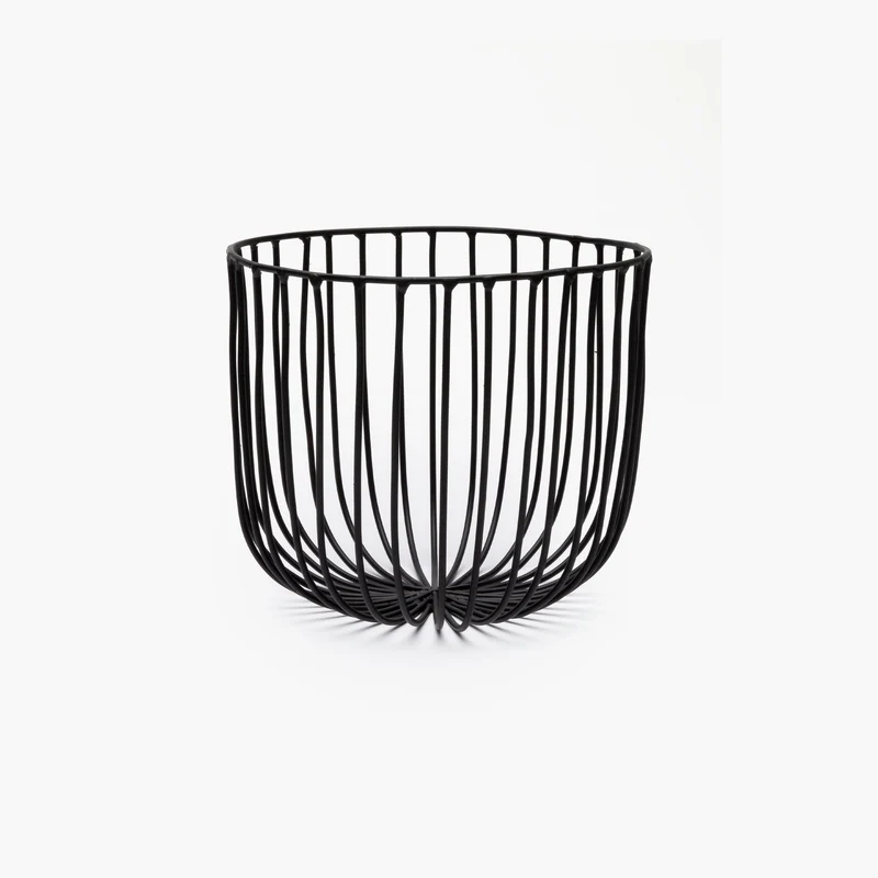Serax Basket Catu Black Metal Sculptures