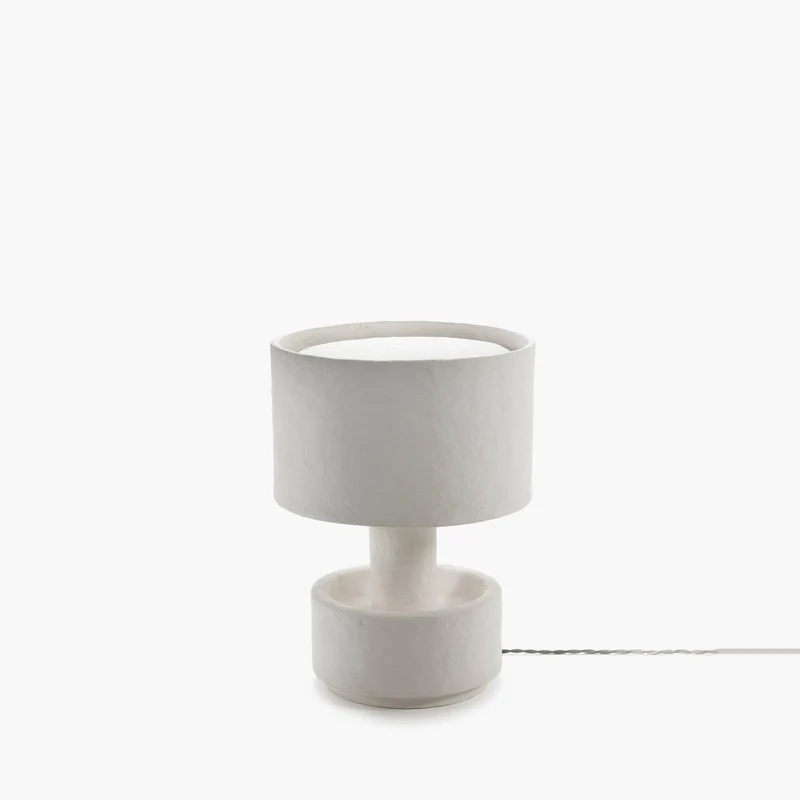 Serax Table Lamp Bowl-Shaped Base Papier Maché Earth
