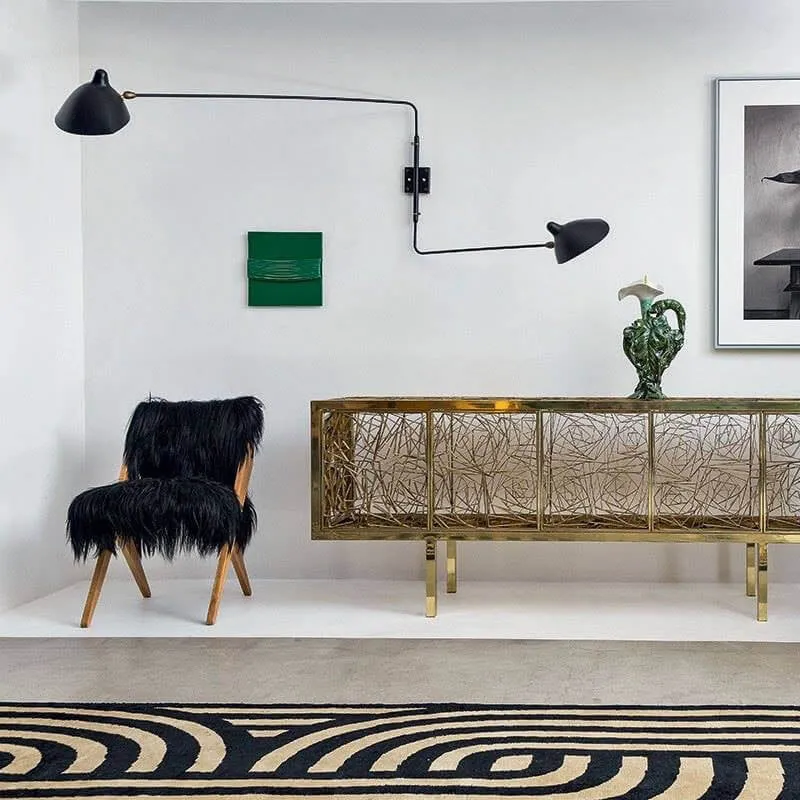 Serge Mouille 2 Rotating Straight Arms Sconce Lamp