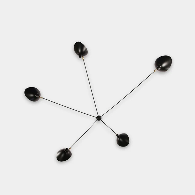 Serge Mouille “Spider” 5 Still Arms Sconce Lamp