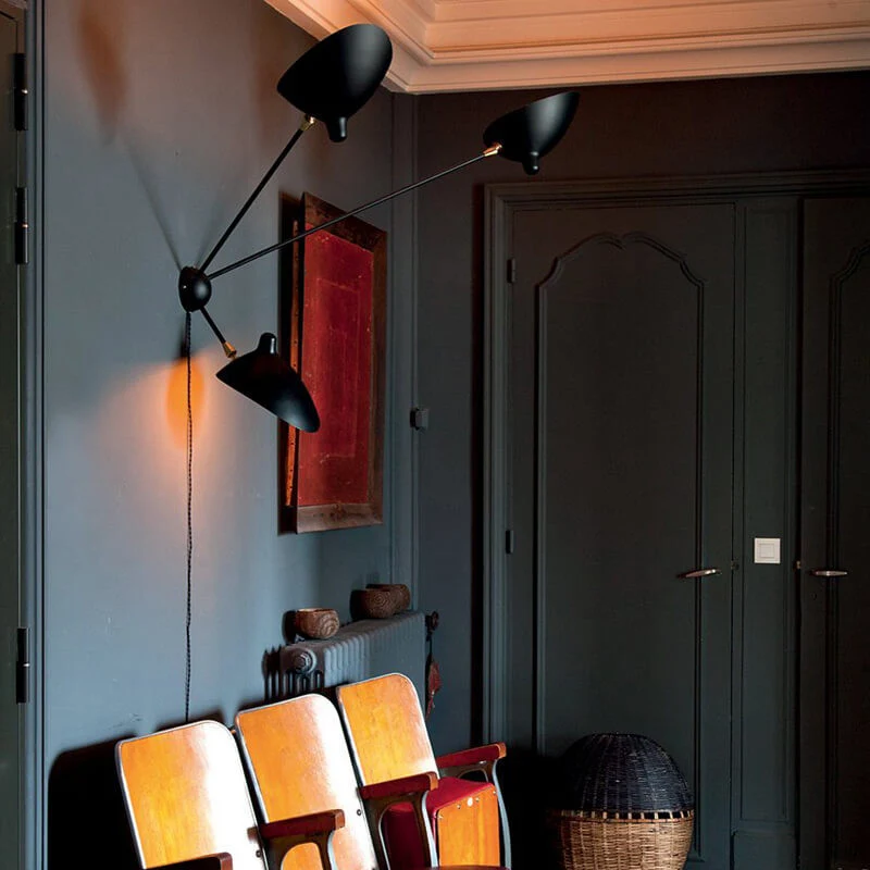 Serge Mouille “Spider” 3 Still Arms Sconce Lamp