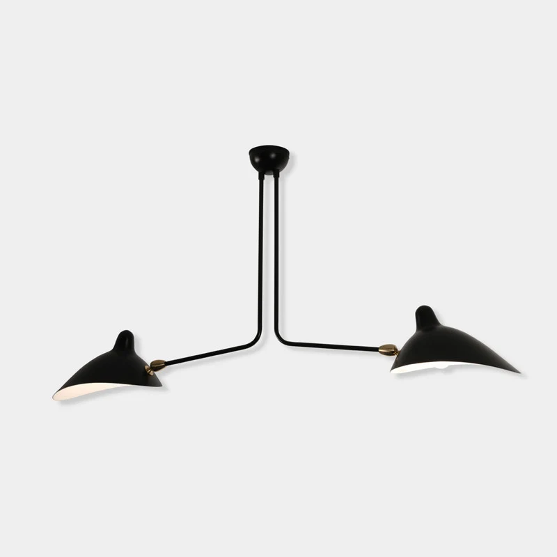 Serge Mouille 2 Still Arms Ceiling Lamp