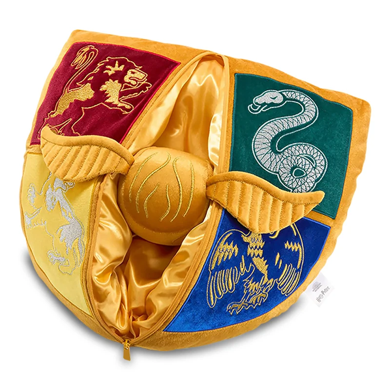 Harry Potter - Hogwarts Kissen mit Goldener Schnatz Plüsch Figur